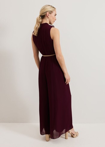 Phase Eight Nalani Dress Burgundy Canada | QSPXBN-569